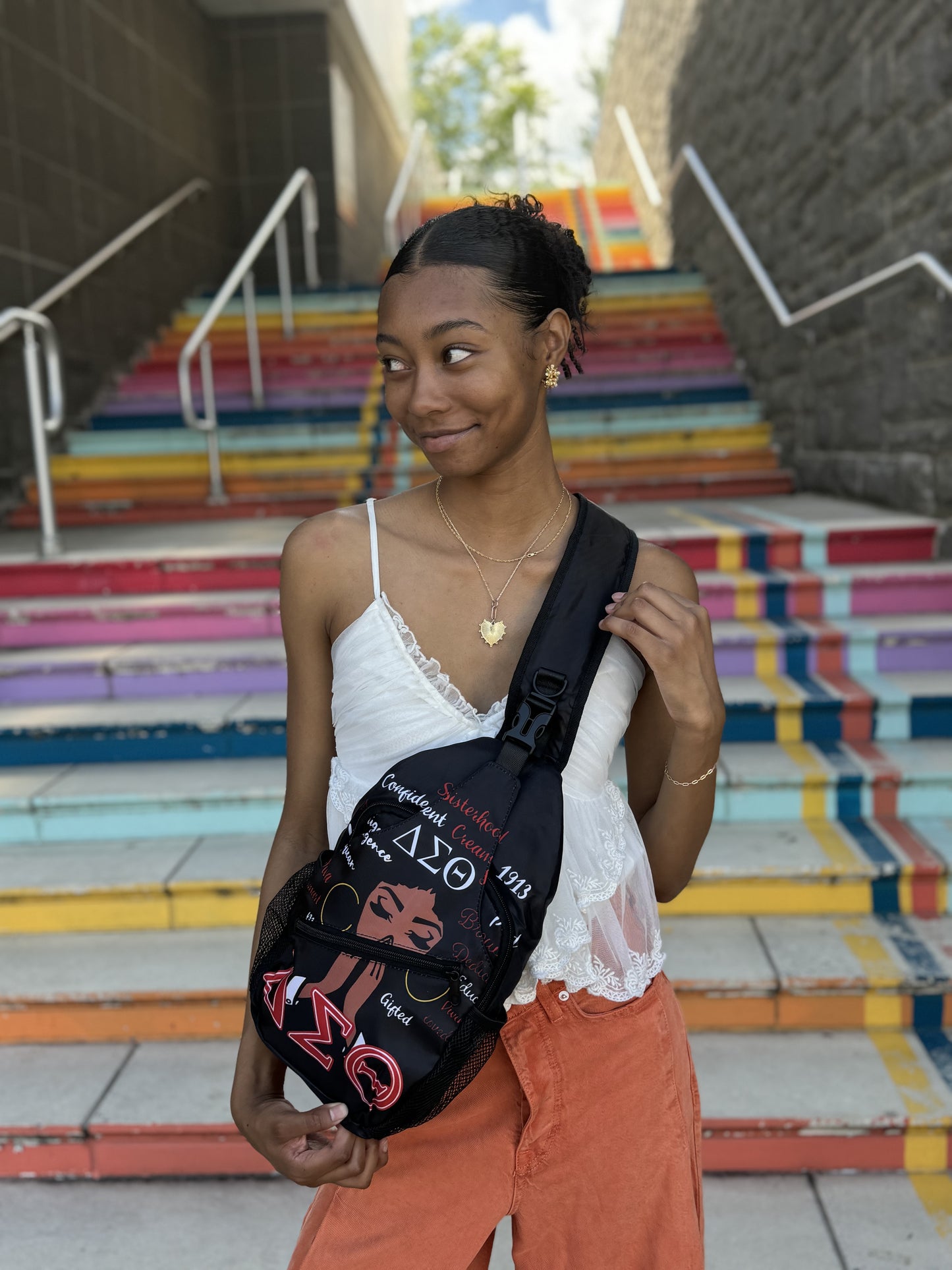 Delta Sigma Theta Inspired Sling Bag