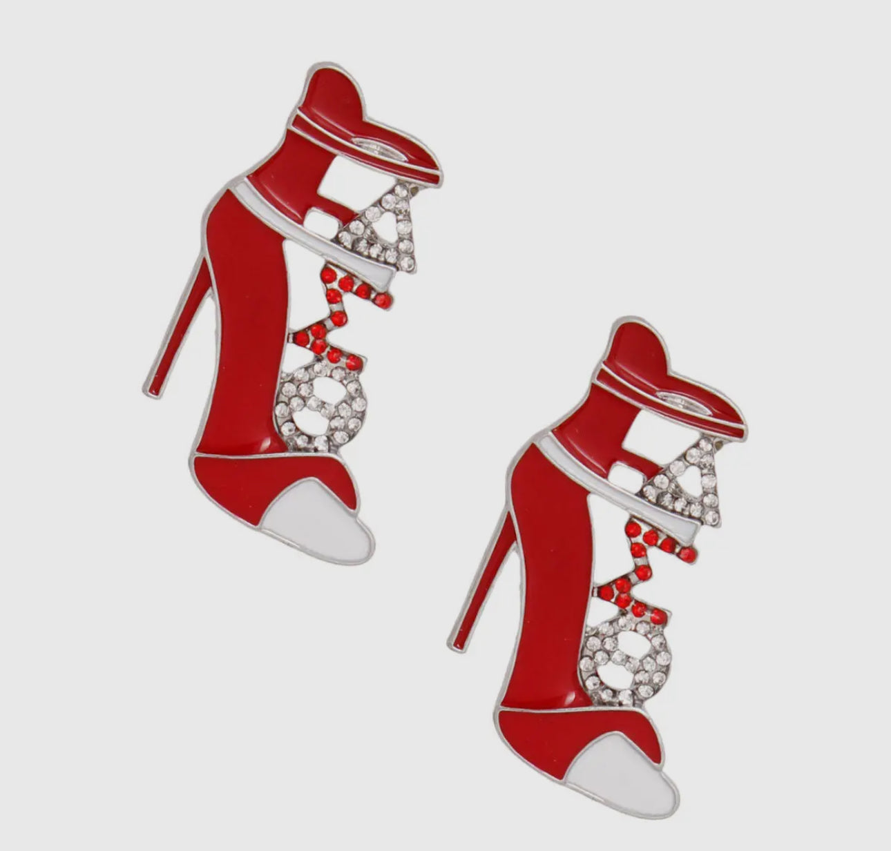 Delta Sigma Theta Inspired Heel Stud Earrings