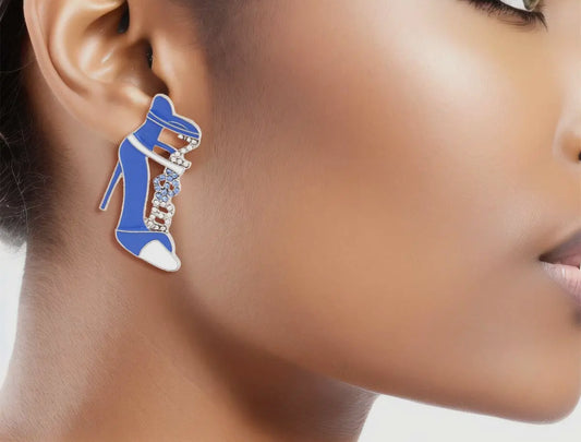 Zeta Phi Beta Heel Stud Earrings