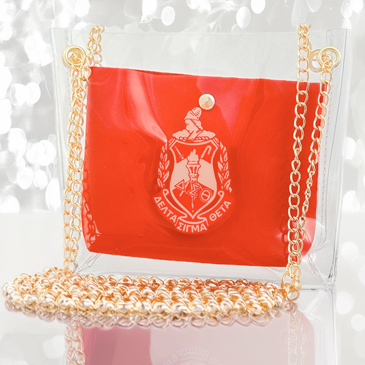 Delta Sigma Theta Inspired DST Mini Crossbody Chain Bag