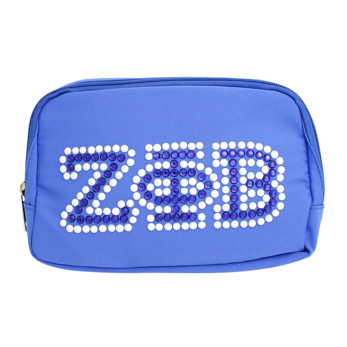 Zeta Phi Beta ZPB Inspired Sorority Blue Canvas Crossbody Waist Bag