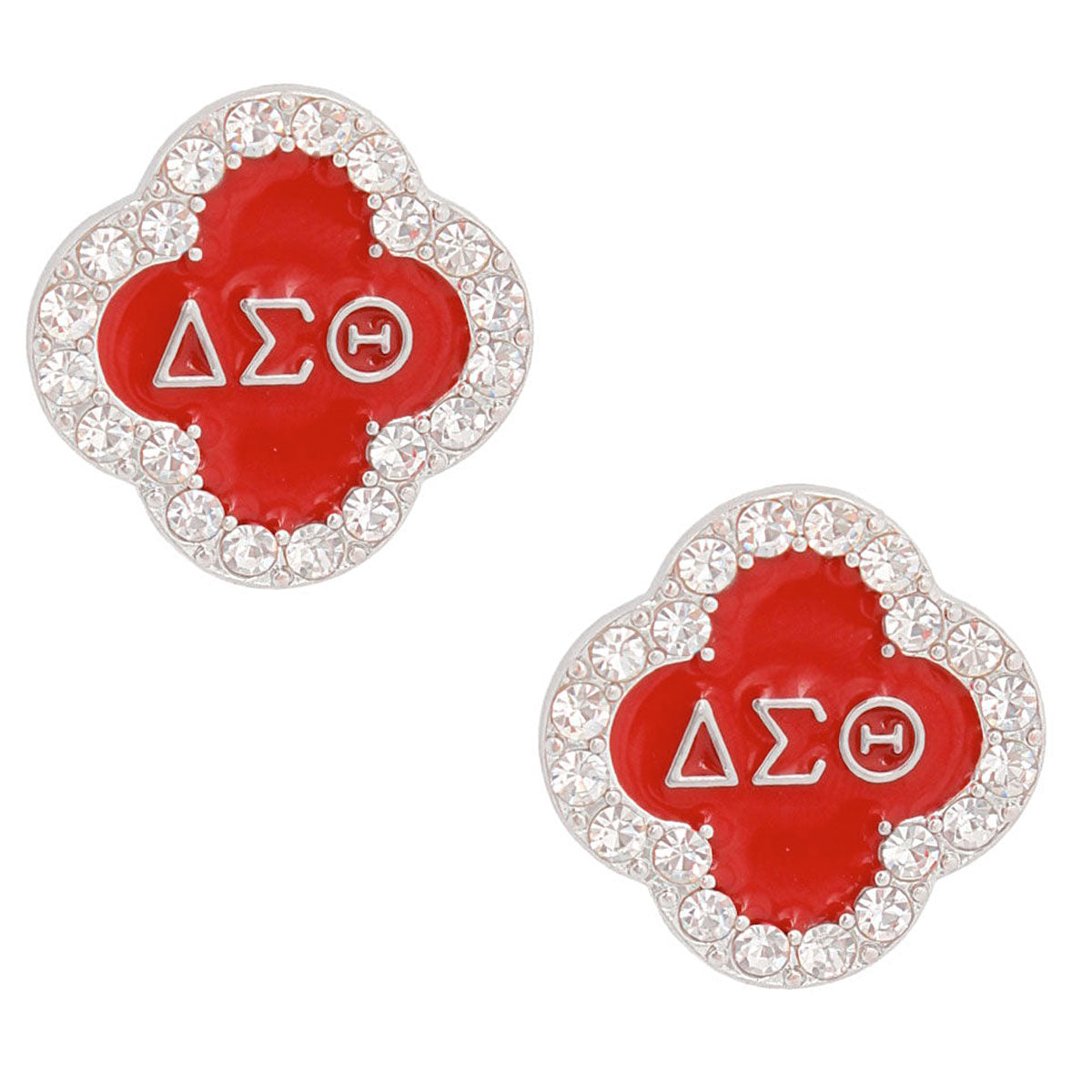 Delta Sigma Theta Red Studs Earrings for / DST Sorors