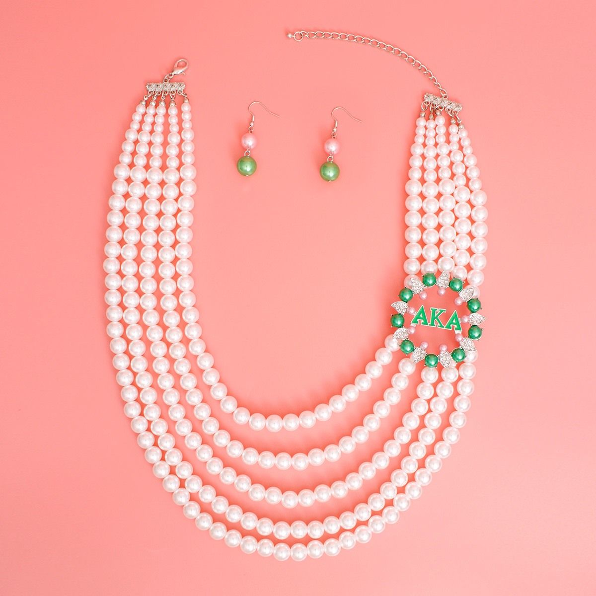 AKA Necklace White Pearls AKA Set Alpha Kappa Alpha