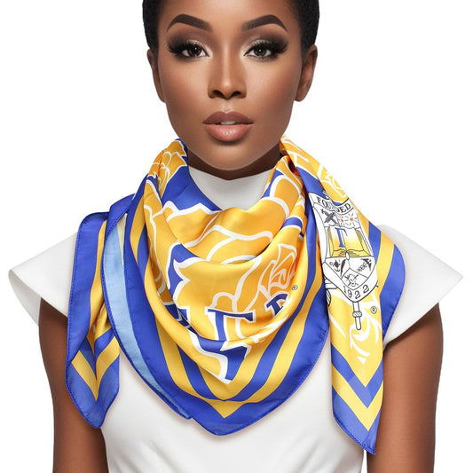 Sigma Gamma Rho Scarf SGRHO Sorority Flower Square Scarf for Women