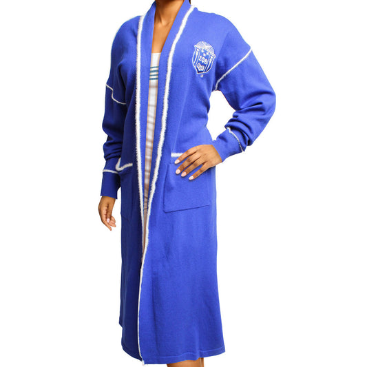 Zeta Phi Beta ZPB Sorority Inspired Large Long Duster Cardigan for Women