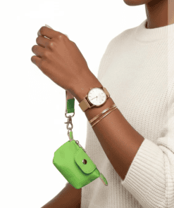 Alternative view of AKA Green Wristlet With Mini Pouch Nylon Design