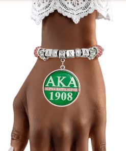 aka charm bracelet bangle on lady wrist