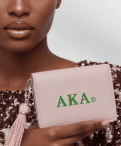 Alternative view of AKA Wallet With Keychain & Pink Tassel – Sorority Wristlet
