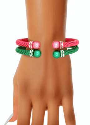 AKA pink and green bangles