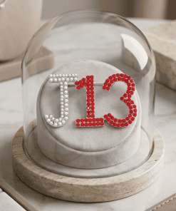 Alternative view of Delta Sigma Theta J13 Brooch – Pearl & Rhinestone Founders Day Pin