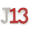 Delta Sigma Theta J13 Brooch – Pearl & Rhinestone Founders Day Pin - Image 4