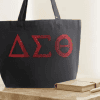 DST Black Rhinestone Tote Bag - Image 4