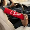 Delta Sigma Theta Seat Belt Covers | Crimson Plush 2-Piece Set - Image 4