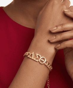 DST Gold Chain Greek Letter Bracelet