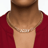 DST Gold Chain Greek Letter Necklace - Image 2