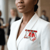 DST Ribbon Pin Brooch - Image 2