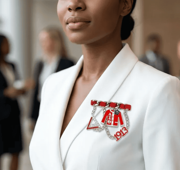 DST Ribbon Pin Brooch - Image 2
