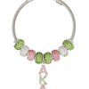 AKA Sorority Greek Charm Cable Bangle Bracelet - Image 3