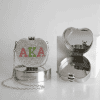 AKA Rhinestone Heart Bag – Mini Crossbody Compact with Mirror - Image 3