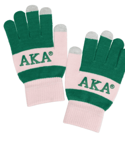 aka gloves green and pink