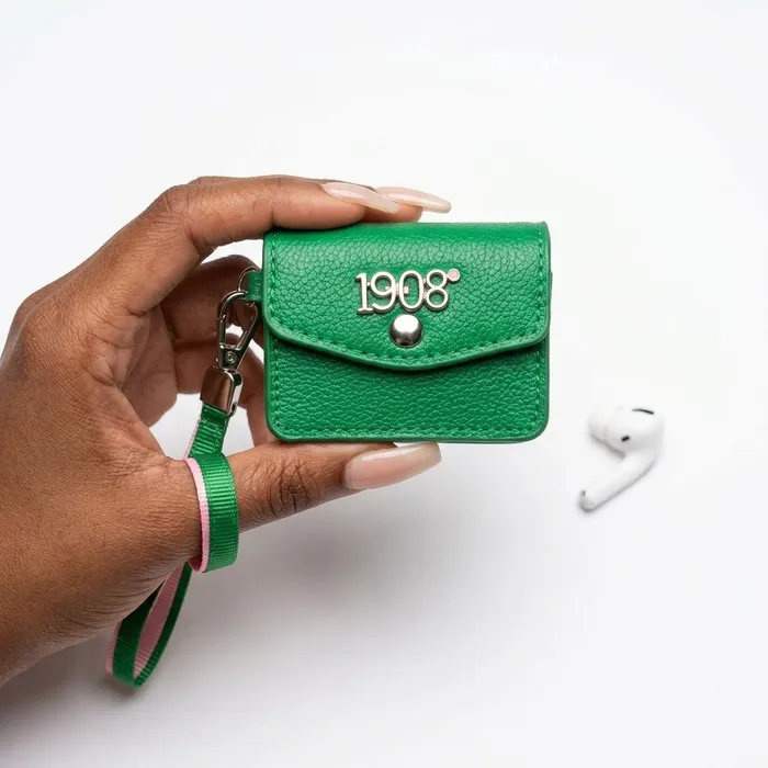 AKA Green Earbud Case with Clip | 1908 Mini Snap Pouch - Image 3
