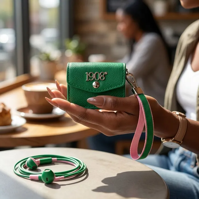 AKA Green Earbud Case with Clip | 1908 Mini Snap Pouch - Image 2