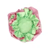 AKA Satin Sleep Bonnet Cap Pink Green - Image 6