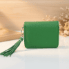 AKA Green Wallet With Tassel Keychain and Zipper - Image 5