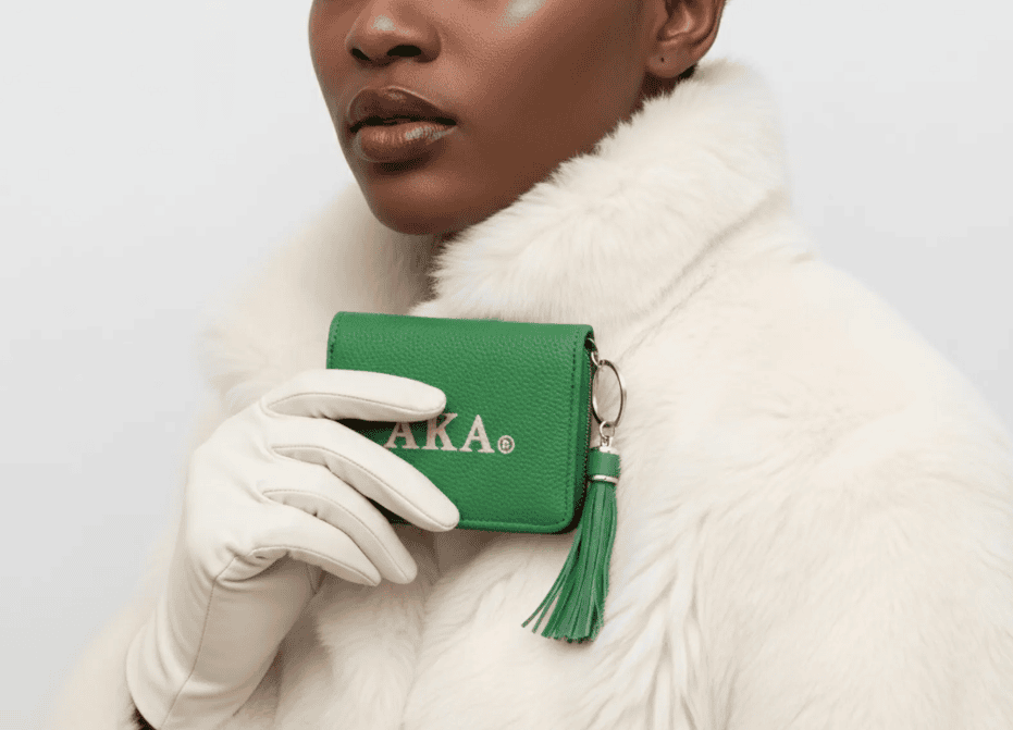 AKA Green Wallet With Tassel Keychain and Zipper - Image 4