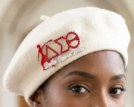 Delta Sigma Theta Red Fortitude Rhinestone Brooch - Image 3