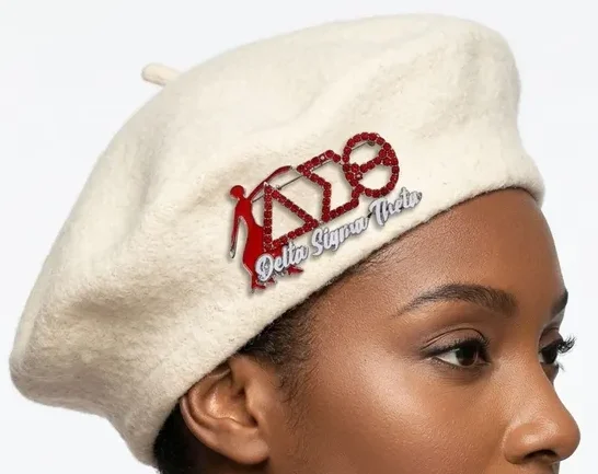 Delta Sigma Theta Red Fortitude Rhinestone Brooch - Image 4