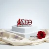 Delta Sigma Theta Red Fortitude Rhinestone Brooch - Image 6