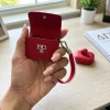 DST Earbud Case Keychain – Red 1913 Snap Pouch with Clip - Image 2