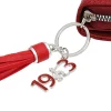 DST Keychain Wallet – Red Zipper Wallet with Tassel and 1913 Fortitude Charm - Image 3