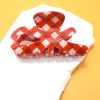 Red and White Plaid Hair Claw Clips - Image 2