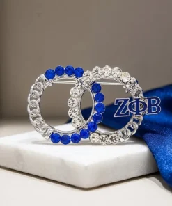 Zeta Phi Beta Circles Rhinestone Brooch