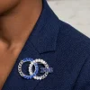 Zeta Phi Beta Circles Rhinestone Brooch - Image 5