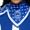 Zeta Phi Beta polka dot scarf in blue and white with ZPB Greek letters