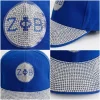 ZPB Blue Canvas Greek Rhinestone Baseball Cap - Image 6