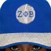 ZPB Blue Canvas Greek Rhinestone Baseball Cap - Image 2