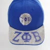 ZPB Blue Greek Rhinestone Brim Baseball Cap - Image 2