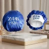 Zeta Phi Beta Satin Bonnet – Blue ZPB 1920 Sleep Bonnet With White Band - Image 2
