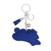 ZPB 1920 Keychain – Blue Rhinestone Padded Bag Clip with Tassel - Image 3