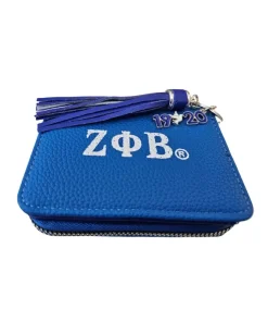 Alternative view of ZPB Sorority Blue Tassel Keychain Zipper Wallet
