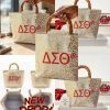 DST Bamboo Handle Tote – Gold Metallic Animal Print Bag - Image 2