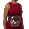 DST Black and Clear Greek Stadium Crossbody Bag - Image 3