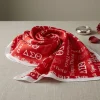 DST Red and White Scarf – Long Rectangle with 1913 and DST Print - Image 2