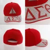 DST Baseball Cap – Red with Rhinestone Brim and Delta Triangle - Image 3