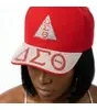 DST Baseball Cap – Red with Rhinestone Brim and Delta Triangle - Image 2