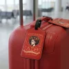 DST Red Faux Leather 2 Pcs Luggage Tag Set - Image 2